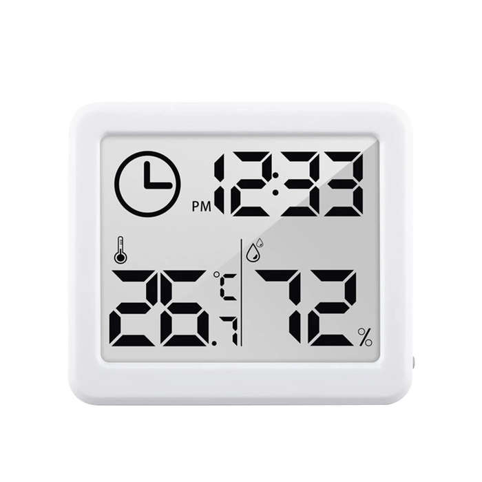 Black - Smart Home Electronic Digital Thermometer Hygrometer Automatic Electronic Temperature and Hu