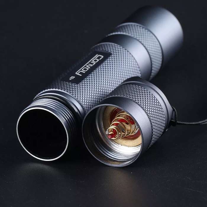 5000K - Convoy S2+ Tactical Flashlight, 1800 Lumen Super Bright LED, Compact EDC Flashlight for Camp