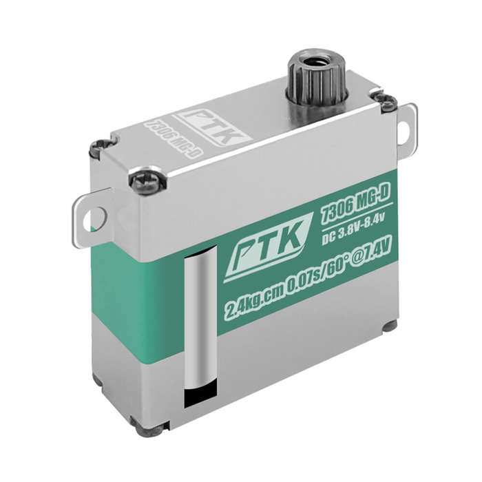 PTK 7306H MG-D - PTK 7306 MG-D 7g Full Metal Digital RC Servo for Fixed Wing Airplane Model