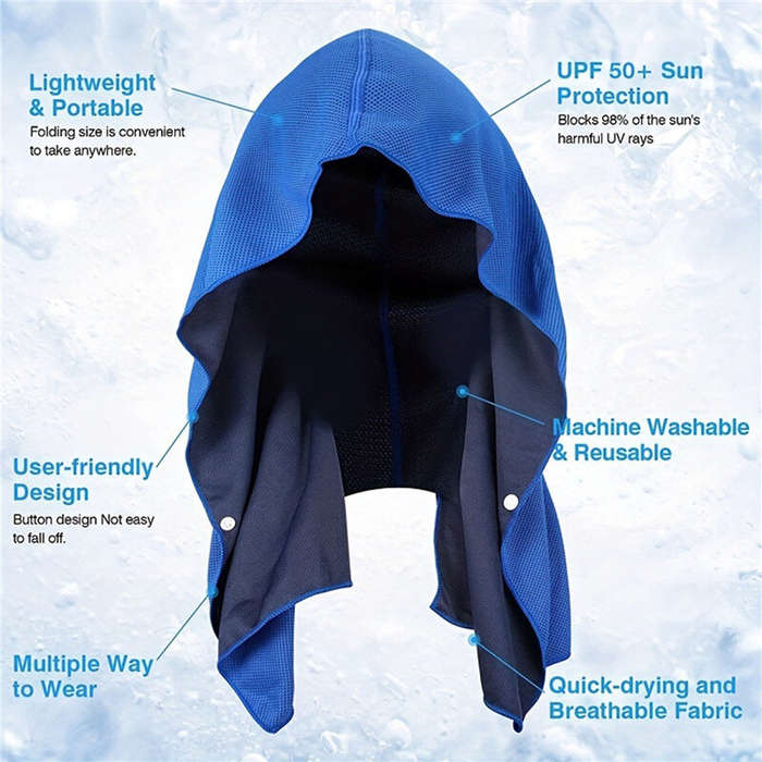 Sky Blue - KALOAD 1 Pack Breathable Cooling Towels for Men Women UV Protection Quick-Dry Absorbent S