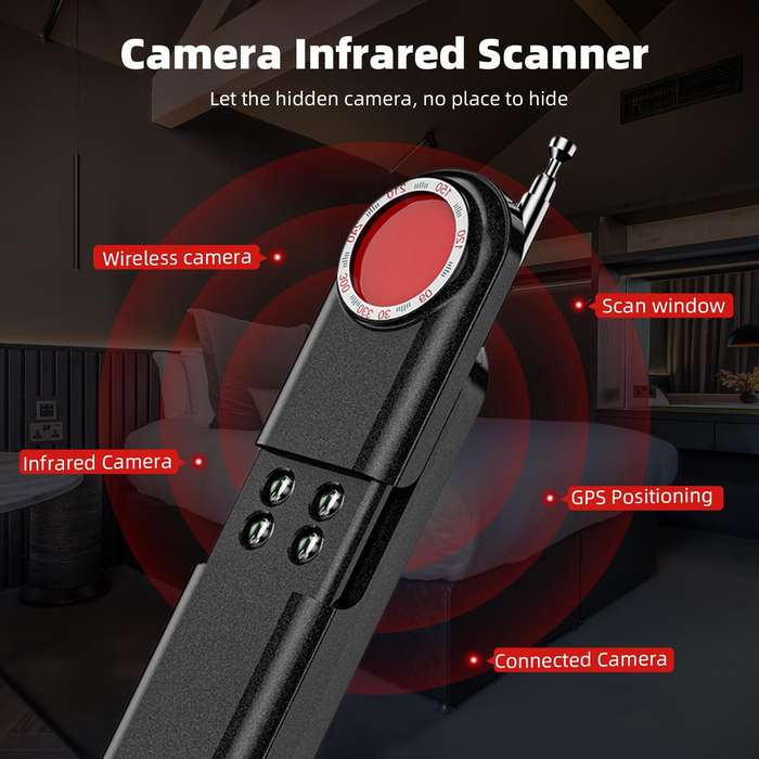 Black - GPS Anti-Positioning Detector High-Precision Car Safety Monitoring Intelligent Anti-Theft Sy