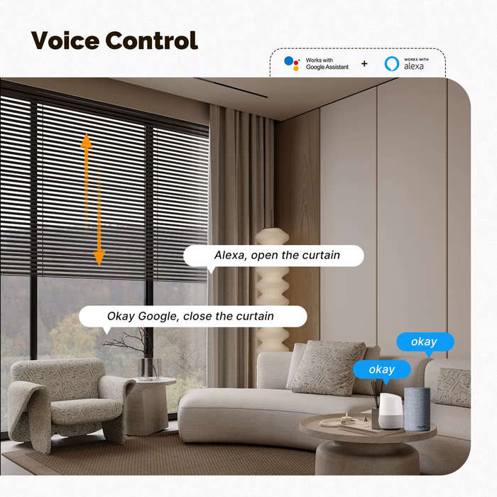 White - MOES Tuya Zigbe Chain Roller Blinds Smart Electric Curtain Shade Drive Motor Lithium Battery