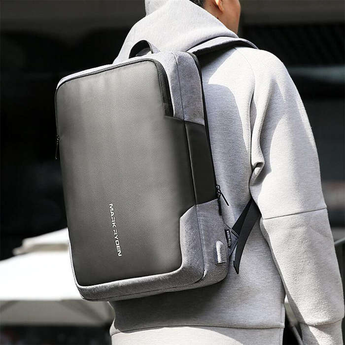 Mark Ryden MR6960 Business Backpack Waterproof Laptop Bag with USB Charging Port for 15.6 inches Lap