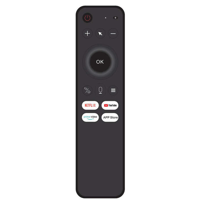 Black - V9 2.4G Voice Air Mouse bluetooth Gyroscope Remote Controller with Keyboard Input IR Learnin