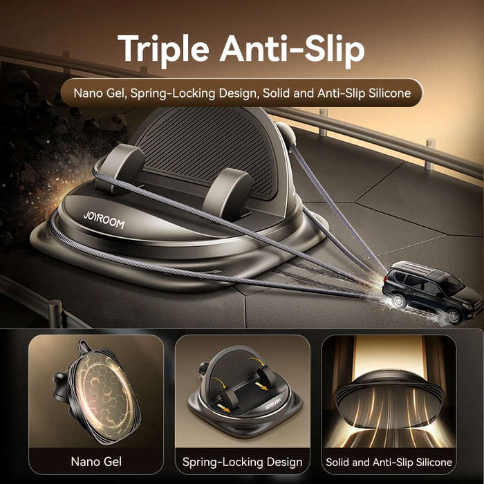 Black - Joyroom Dashboard Universal Car Phone Holder 360 Rotating One-handed Operation Navigation Ph
