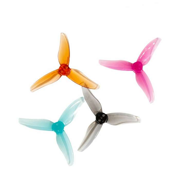 Transparent Gray - 2Pairs Gemfan Hurricane 2512 Durable 3 Blade 2.5" Propeller for Toothpick FPV Rac