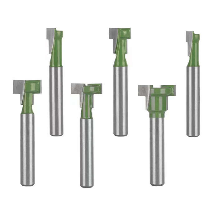 1/4 Inch 6.35mm Shank - 6PCS 1/4 Inch 6mm Shank Keyhole Router Bits Set T Track T-Slot Bolts Router