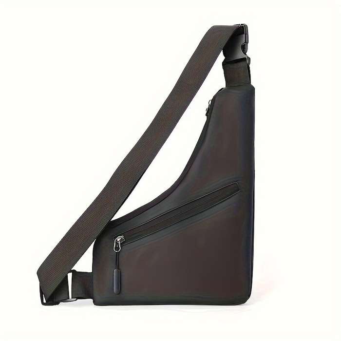 Grey - Fashion Anti-Theft Men's Chest Bag Casual Outdoor Sports Waterproof Cycling Triangle Sling Ba