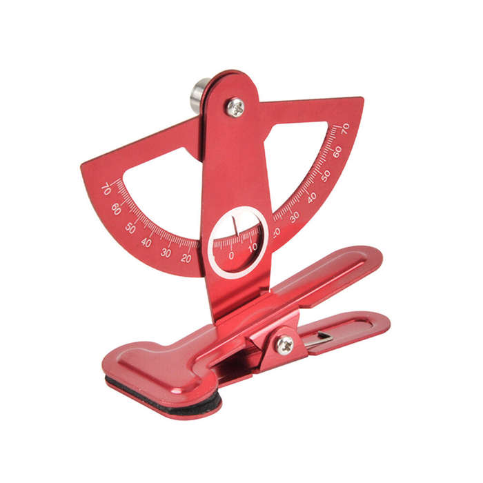 Red - Metal Rudder Surface Protractor Meter Rudder Angle Ruler For RC Model Airplane