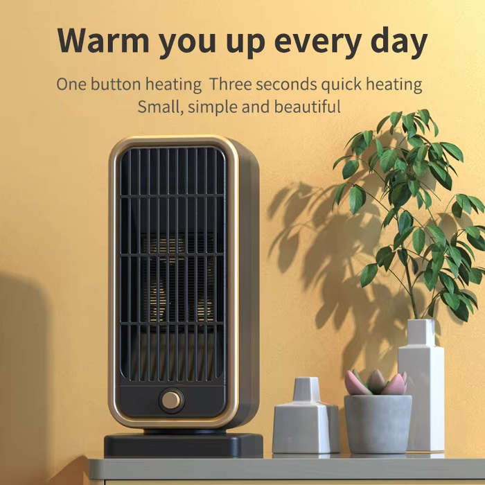 US - 500W Electric Portable Heater PTC Ceramic Fast Space Heater Overheating Tip Over Protection 3S