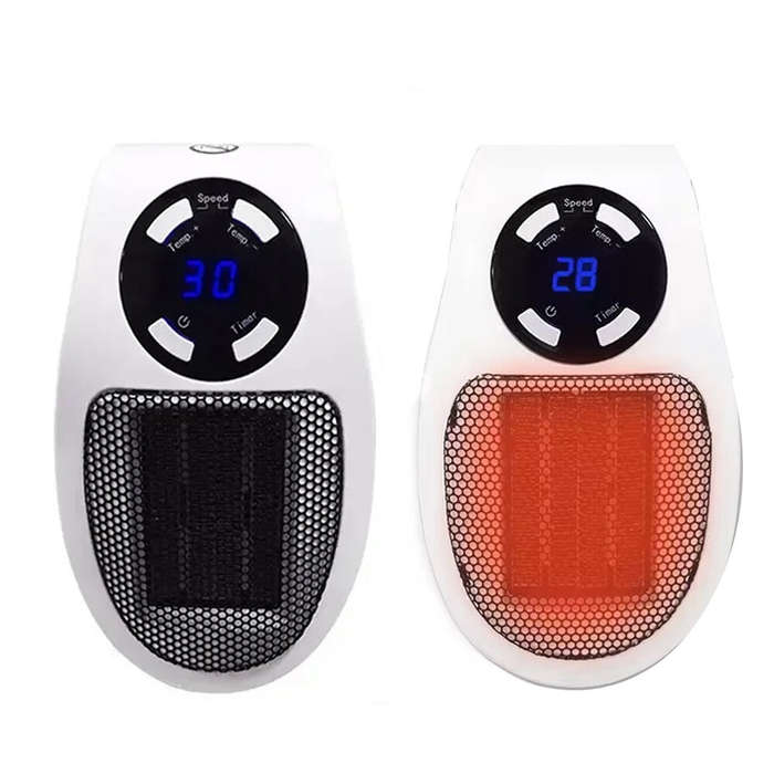 EU - Portable Wall-Mounted Electric Heater 500W Low Energy Consumption Adjustable Thermostat LED Dis