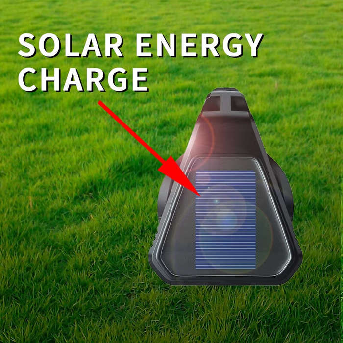 Black - WARSUN DA03 Solar Rechargeable Energy Camp Flashlights ABS Portable Waterproof Torch Work Li
