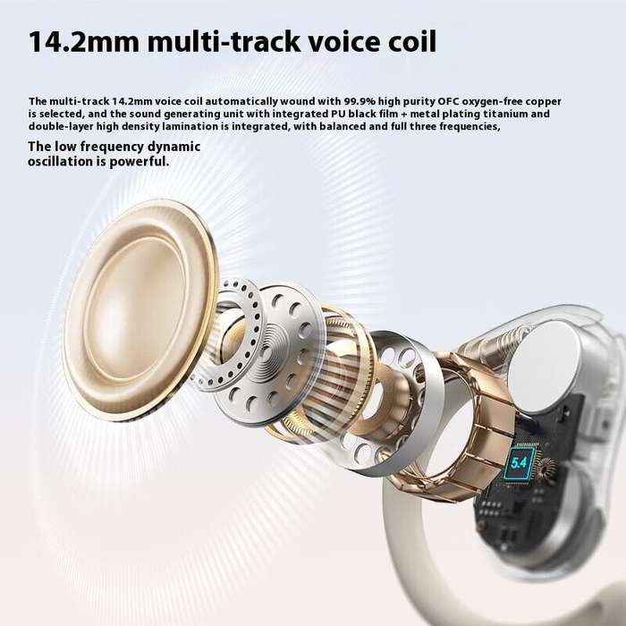 Black - Monster AC322 TWS Earbuds Wireless bluetooth 5.4 Earphone 14.2mm Speaker ENC Call Noise Canc