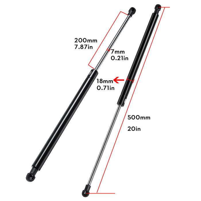 2pcs 500mm 300N Car Gas Struts Spring Kit For Car Boat Universal