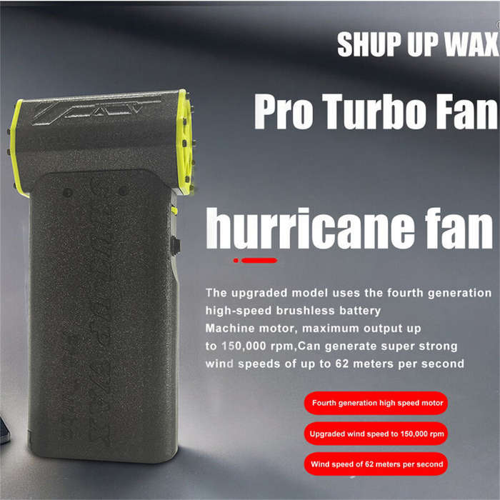 Black - SHUPUPWAX Turbo Duster X6 High-Powered 130000RPM Compact Lightweight Dust Blower with 4000mA