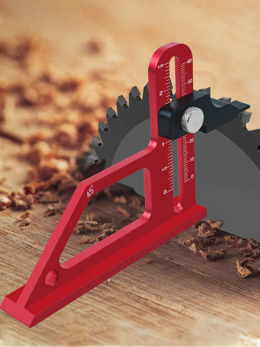 Adjustable Table Saw Depth Gauge 0-60mm with Metric and Inch Scale Aluminum Installing Blade Router