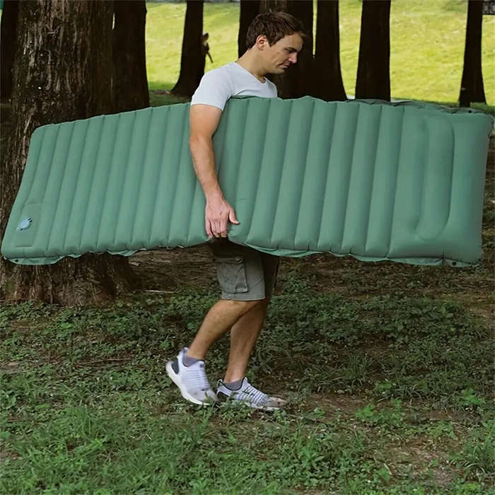 Black - IPRee Ultralight Self-inflating Air Mattress Widen Sleeping Pad Splicing Inflatable Bed Beac
