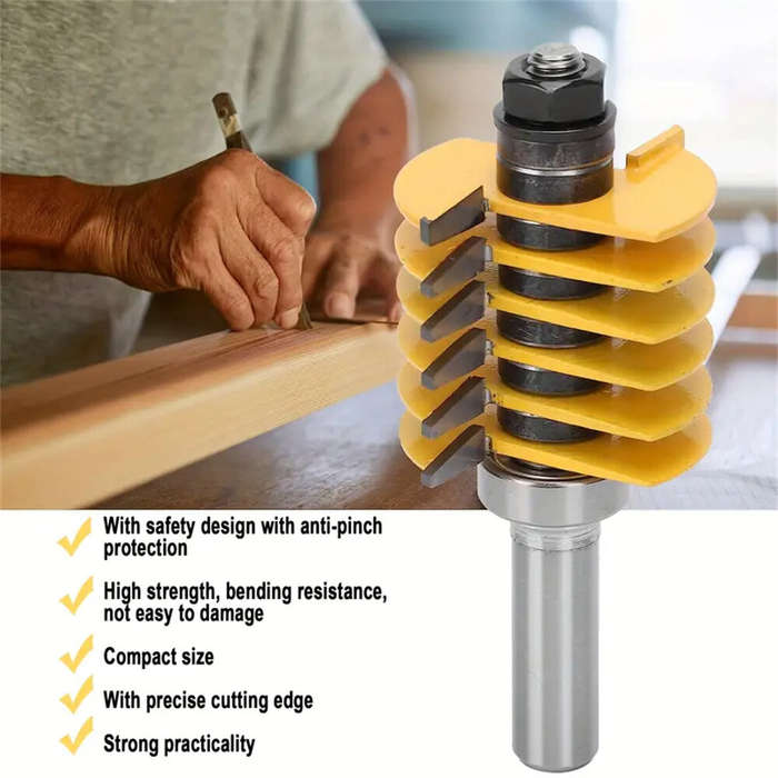1/2 Inch - LAVIE Carbide Finger Joint Router Bit 1/2 Inch / 8MM / 12MM Shank Durable Rust Resistant
