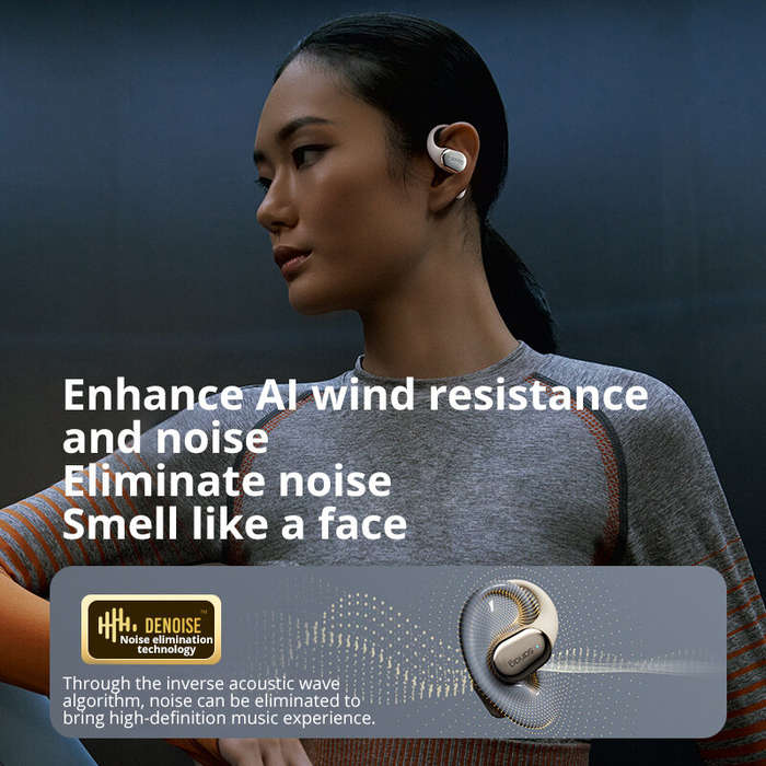 Beige - Sanag C16 OWS Earbuds bluetooth Earphone 14.2mm Diaphragm Dolby Panoramic Sound DENOISE Nois