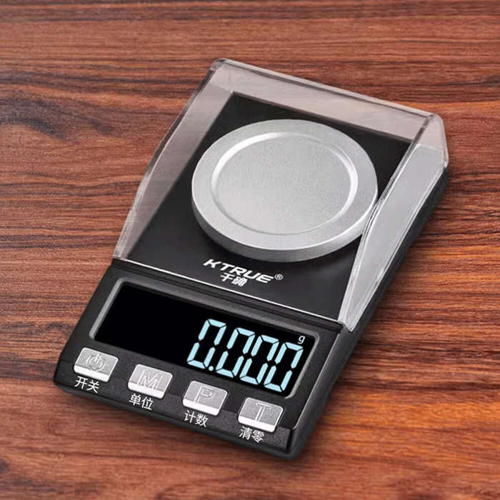 Black - Portable High Precision Multifunction Digital Measuring Scale Jewelry Powder Weighing LCD Di