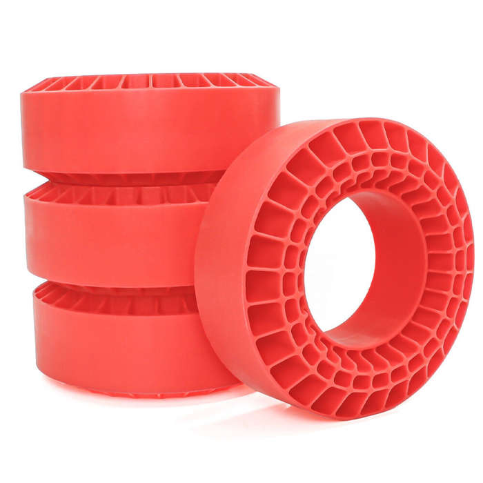 Red - 4PCS 1/10 Simulation Crawler Wheel Tire Lining for SCX10 TRX4 RC Cars Vehicles Models Spare Pa