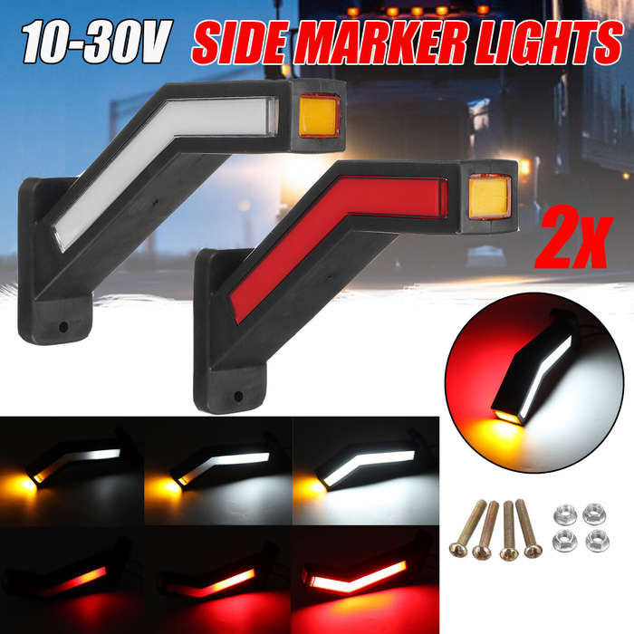 12V-24V 10-30V LED Side Position Marker Outline Lights Recovery Indicator For Truck Lorry Trailer Ex