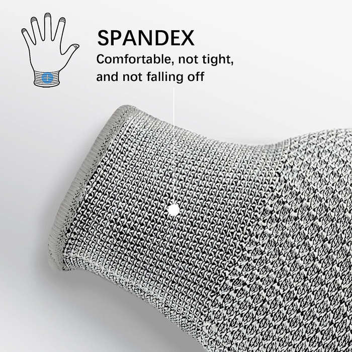 #1 - 1 Pair Anti-cut Protective Kitchen Gloves 5 Level Protection Cutting Kitchen Gloves Safety Prot