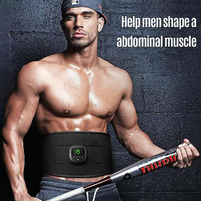 Ems Muscle Stimulator Unisex 6 Massage Modes Abdominal Pulse Trainer Portable Electric Smart Fitness