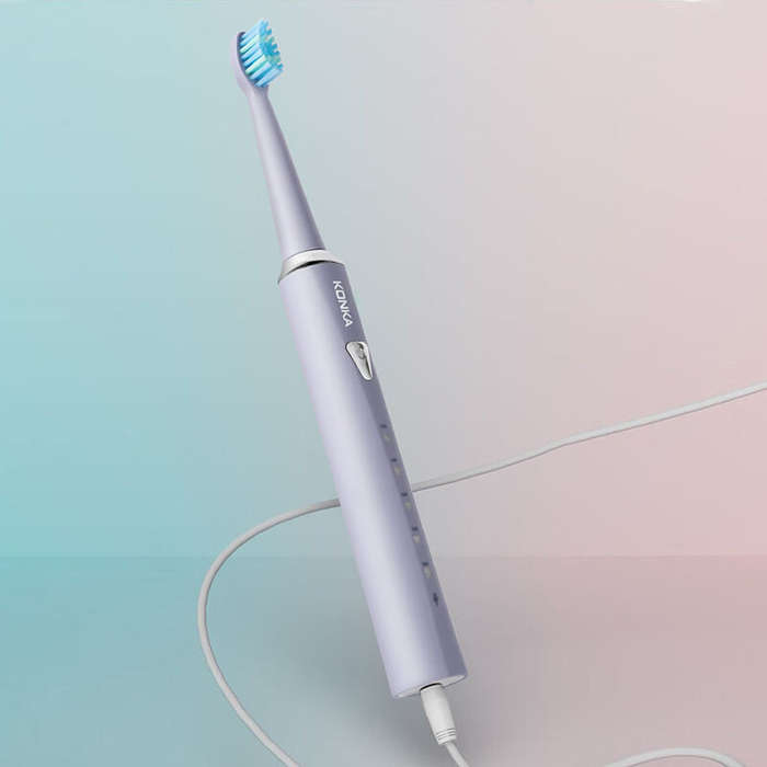 Rechargeable - KONKA Sonic Electric Toothbrush IPX7 Waterproof USB Rechargeable with 5 Brushing Mode