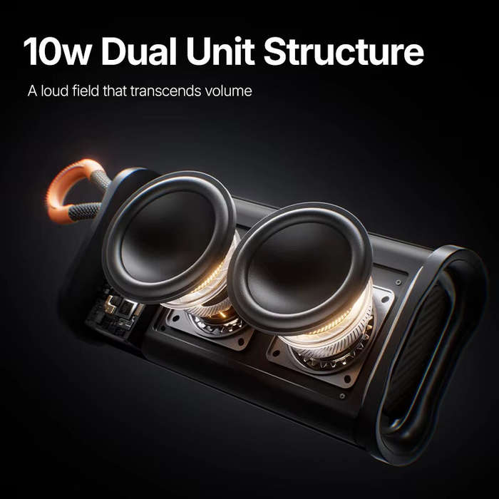 Black - Sanag M15 bluetooth Speaker Portable Speaker Dual 45mm Drivers Rectangular Acoustic Engine E