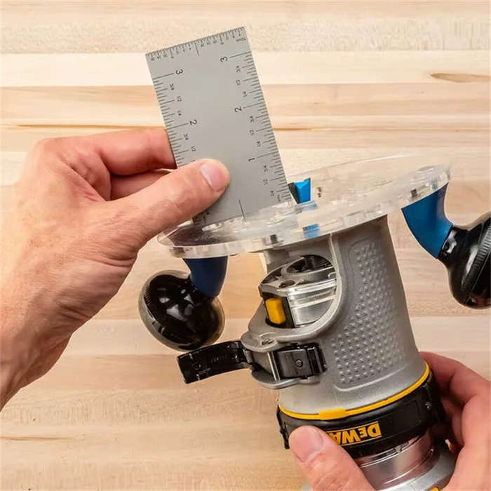 #A - Stainless Steel Square Edge Ruler Compact Measuring Tool 8.9 x 5 cm Portable Metric and Inch Ma