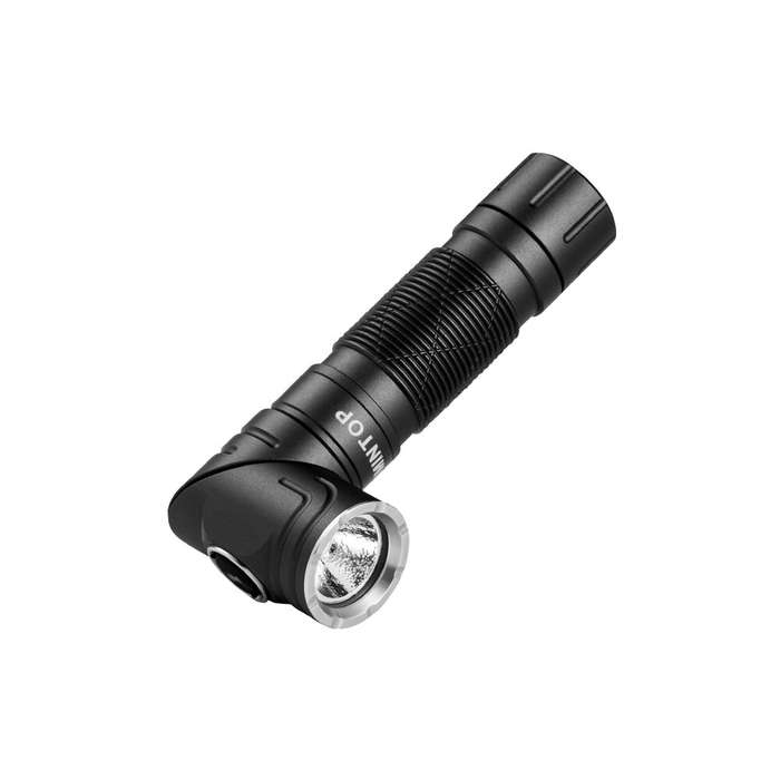 Black - Lumintop L1 Rotating Flashlight 900 Lumen 126 Meters L Flashlight 90 Degree Change 14500 Fla