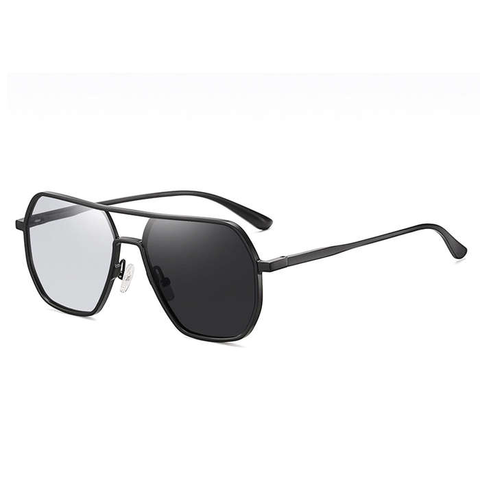 Black - Classic Fashion Mg Aluminum Sunglasses for Men UV400 Protection Photochromic Sun Glasses Nig