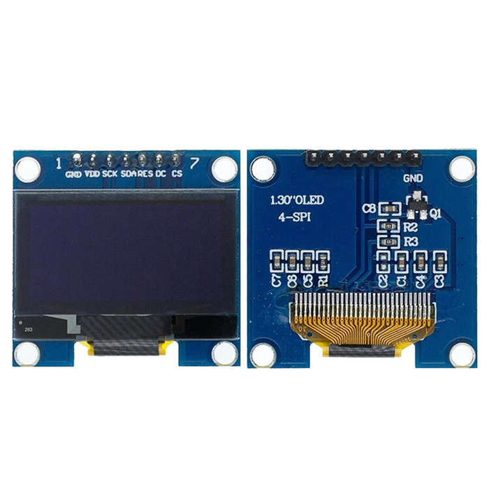 7pinSPI-White - 1.3 Inch OLED Display Module White/Blue 128X64 SPI/IIC I2C Communicate Color 4Pin/7P