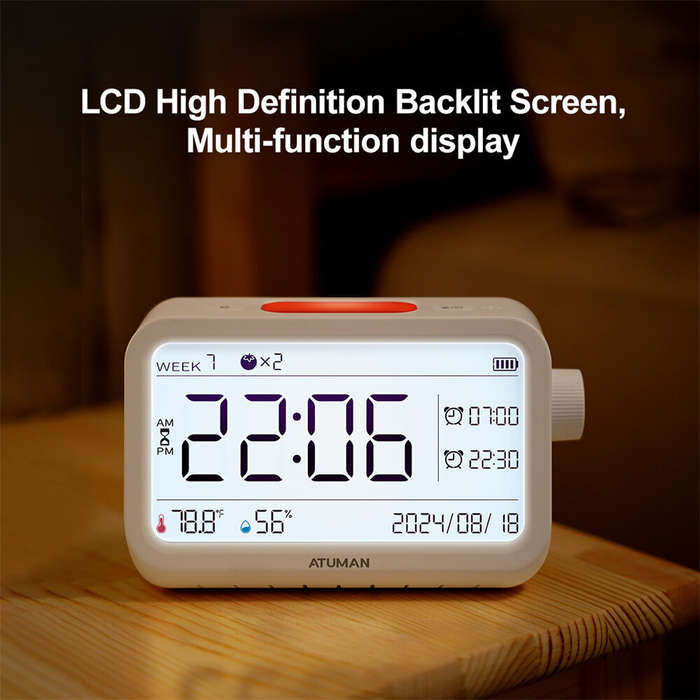 MT2 - Atuman MT2 3in1 Multifunctional Hygrometer Alarm Clock Timer -9.9C~60C LCD Display Temperature