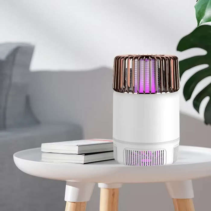 White - 360 Electric Shock Strong Suction Mosquito Killer USB Mosquito Killing Lamp for Home Dormito