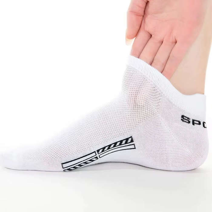 #01 - 5 Pairs Mens Anti-odor Mesh Sports Socks Comfy Breathable Sweat Ankle Socks Casual Soft Elasti