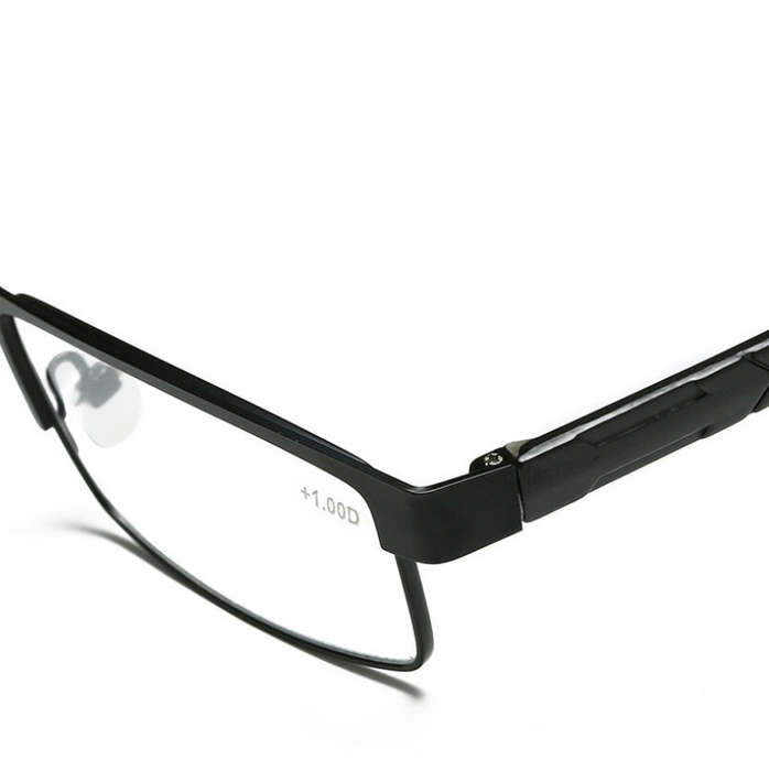 +250 - High-quality Lightweight Alloy Reading Glasses for Men Women Anti-Blue Light Comfortable Squa