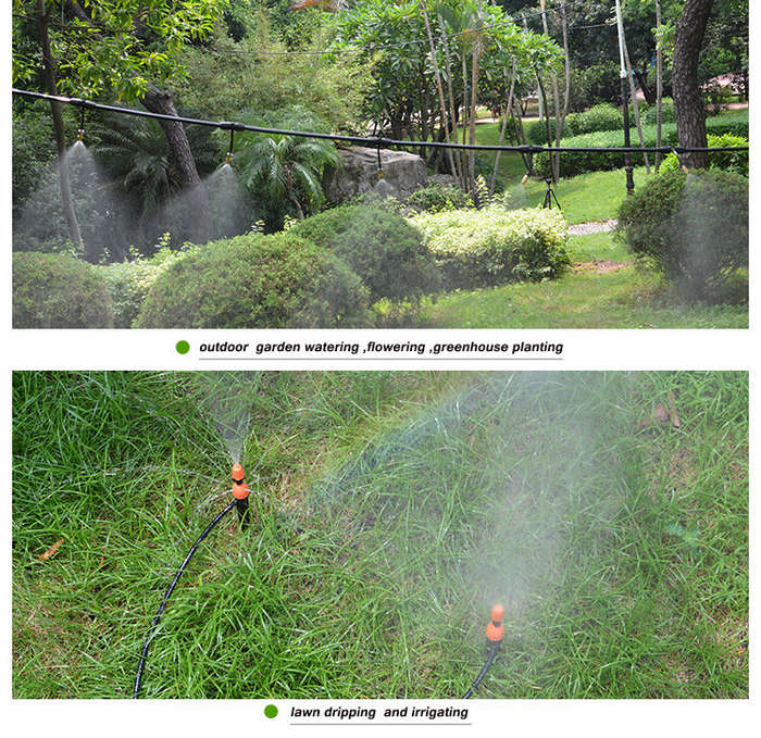 10pcs Adjustable Dripping Sprinkler Water Irrigation System Outdoor Cooling Greenhouse Planting Gard