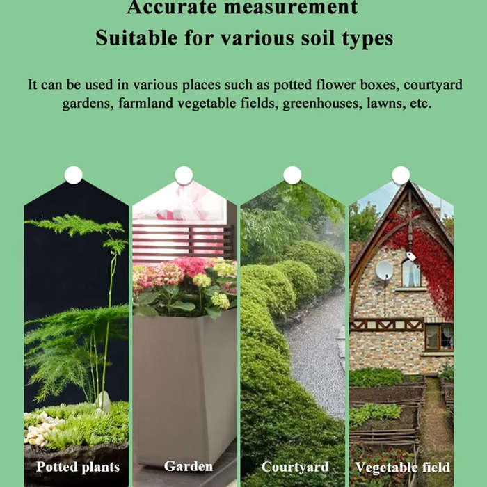 White - Tuya Smart For Zigbee Soil Tester Temperature and Humidity Meter Waterproof Moisture Garden