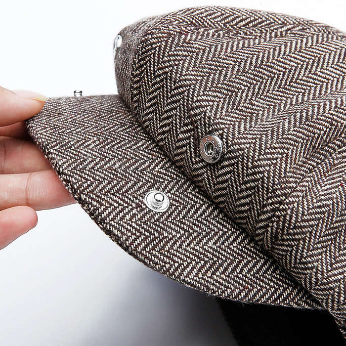Dark Grey - Collrown Classic Vintage Octagonal Cap Men Hat Newsboy Cap Women Casual Beret Hat Flat P