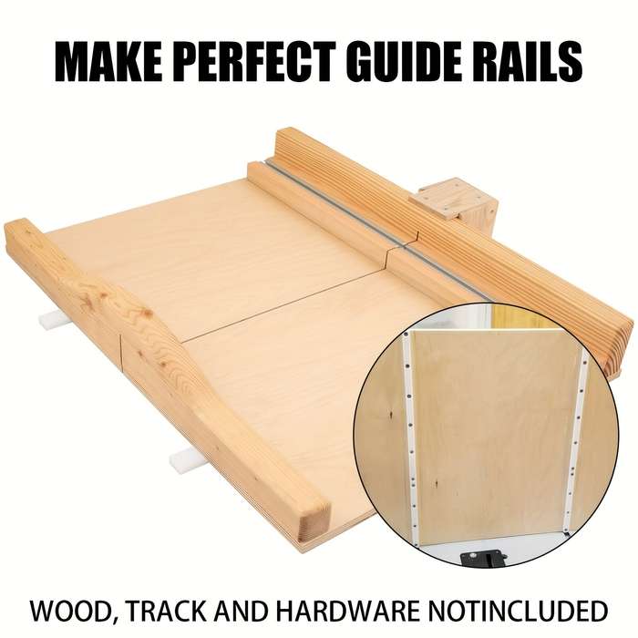 White - 2PCS Table Saw Crosscut Sled Miter Bars with Pre-drilled Holes 3/4" x 3/8" x 17" Precise Woo