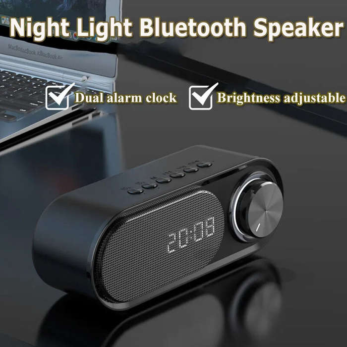 Black - Aisomex B159 Mini bluetooth Speaker Wireless Night Light Soundbar HiFi Stereo Bass Diaphragm