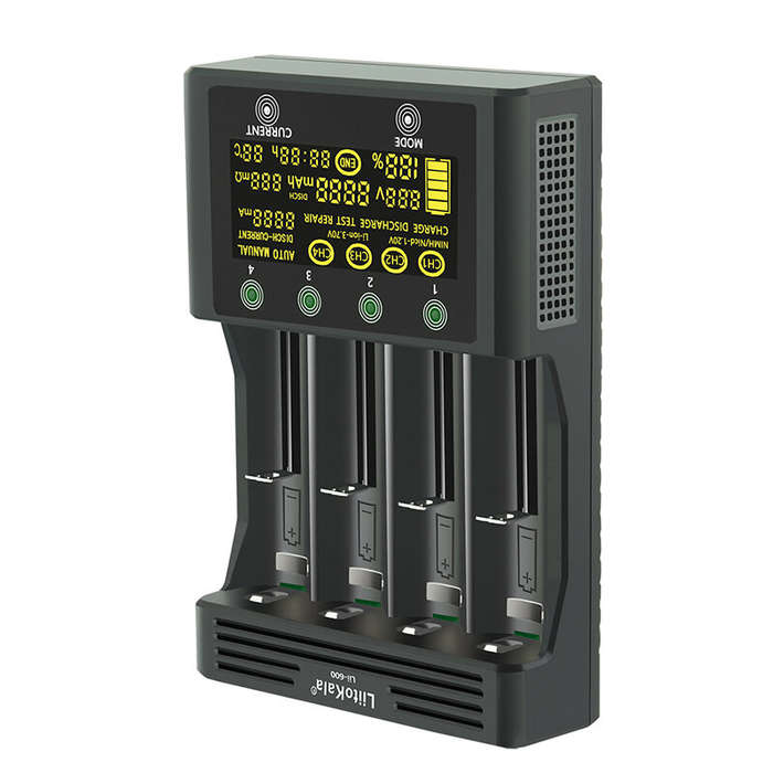 EU - LiitoKala Lii-600 LCD Display Battery Charger For Li-ion 3.7V and NiMH 1.2V Battery Suitable fo