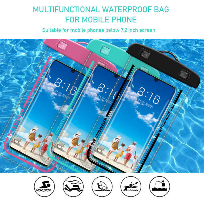 Blue - SZ-1 Universal 30M Waterproof Armband Phone Case Sealed Dry Bags Transparent Swimming Cell Ph