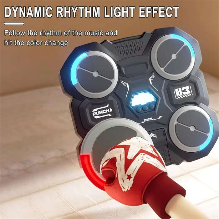 Black - KALOAD Music Boxing Target 3 Adjustable Speed Smart Boxing Target Trainer Reaction Training