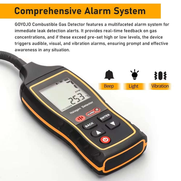 Black - SNDWAY SW-743A Halogen Leak Detector for Car Refrigerants AC Freon CFC HCFC HFC LCD Display
