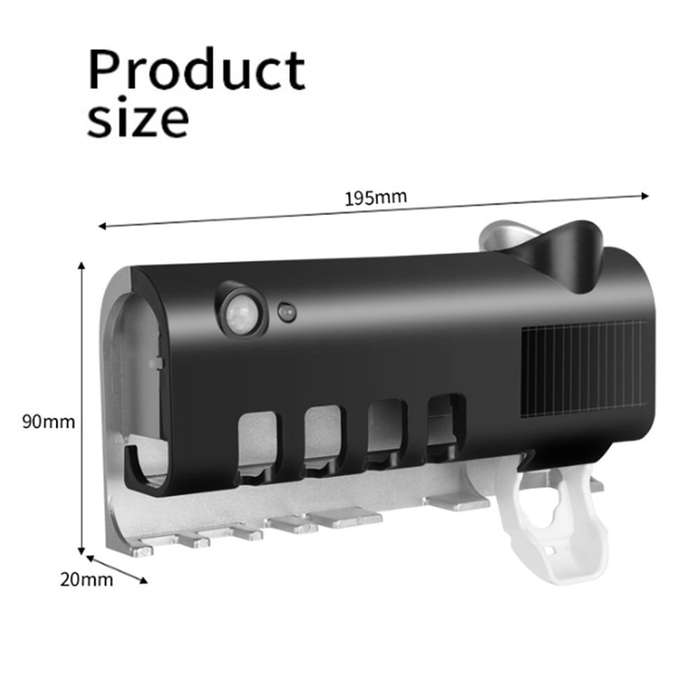 White - Tooth Disinfection Box Multifunctional Toothbrush Holder Disinfecting Toothbrush Holder Mult