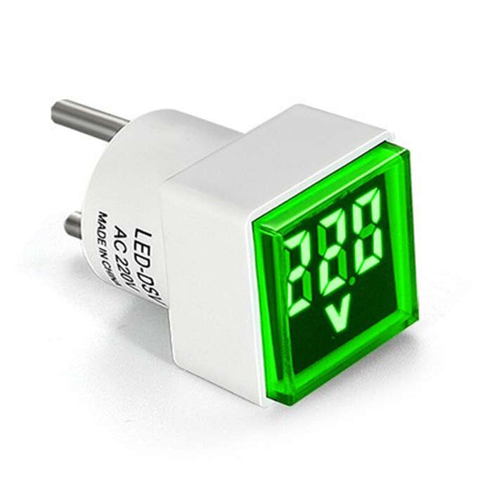 Yellow - 1PC EU Plug LED Digital Voltmeter Ammeter Voltage Current Tester Monitor Electrical Meter I