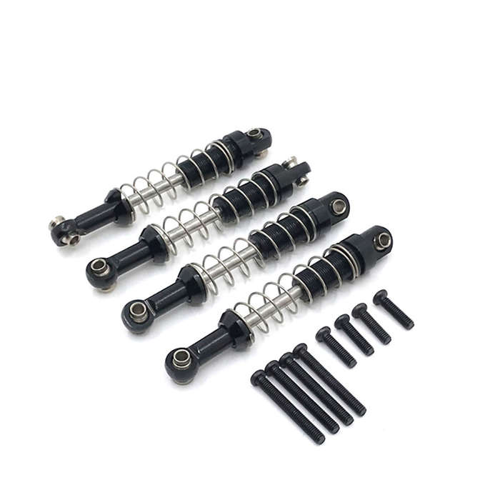 Black - 4PCS Metal Upgraded Shock Absorber For MN D90 D91 D96 MN98 99S WPL C14 C24 C34 RC Car Parts